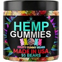 Hanfgummis Schlafentspannung Edibles-Natural Fruity Flavors Gummy Bears for Bedtime-Advanced Hanf Oil Infused-Made in USA