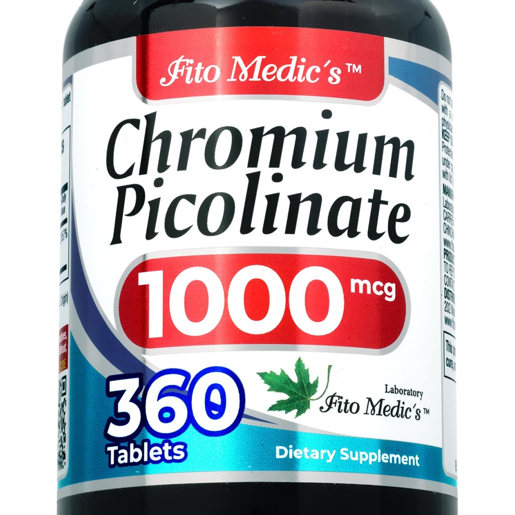 Laboratoire de chrome picolinate de 360 onglet de chrome Suppléments de chrome de haute absorption.