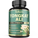 Satoomi 9in1 Extrait de racine de Tongkat Ali 200:1 - Ashwagandha, Tribulus Terrestris - 150 gélules pendant 5 mois - Soutien de la force, de l'énergie et de la santé immunitaire
