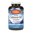Carlson - Salmon Oil Complete, 700 mg Omega-3s + Astaxanthin, Herz-Kreislauf-Unterstützung, Gehirnfunktion & Gelenkgesundheit, 120 weiche Gele