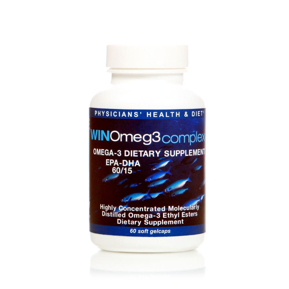 WINOmeg3complex 60/15 EPA - DHA Pharmaceutical-Grade Omega 3 (60 Count/30 Servings) 1080mg EPA
