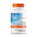 Le meilleur trans-résvératrol 100, resvératrol avec le vin rouge polyphénol (ResVinol), non-OGM, sans gluten, sans soja, végan 60 capsules de légumes