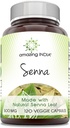 Amazing India Senna (Made with Natural Senna) 500 Mg par service 120 Capsules Veggie Supplément