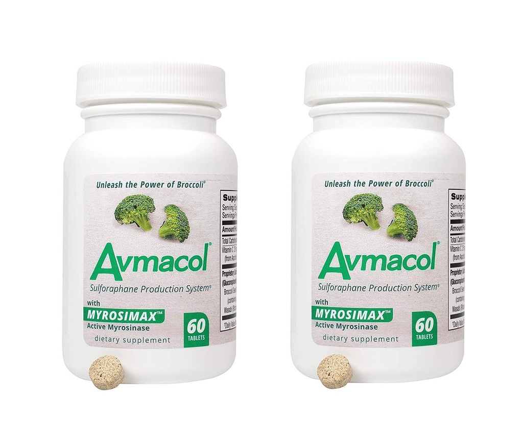 AVMACOL® (120) 2 flacons de supplément de sulfaphane avec Myrosinase