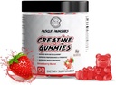 Muscle Munchies Creatine Kaugummis für Männer & Frauen-Infused mit Beta Alanine-5g von Creatine Per Serving-Increases Kraft, Ausdauer, & Recovery-Vegan, NonGMO (Strawberry Burst)