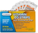 Vitamin D3 Strips 30 Pack| 2000 IU Oral Dissolvable D3 Vitamin Strips | Peppermint Flavor Melts on Your Tongue in 30 Sekunden | Boost Immunity & Enhance Mental Focus with Vitamin D3 2000