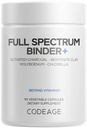 Binder de codage + supplément de Binder Systemic - Pilules de charbon activées, poudre minérale d'argile de bentonite, acides fulvic et humiques, molybdène, formes de carbone - 90 capsules