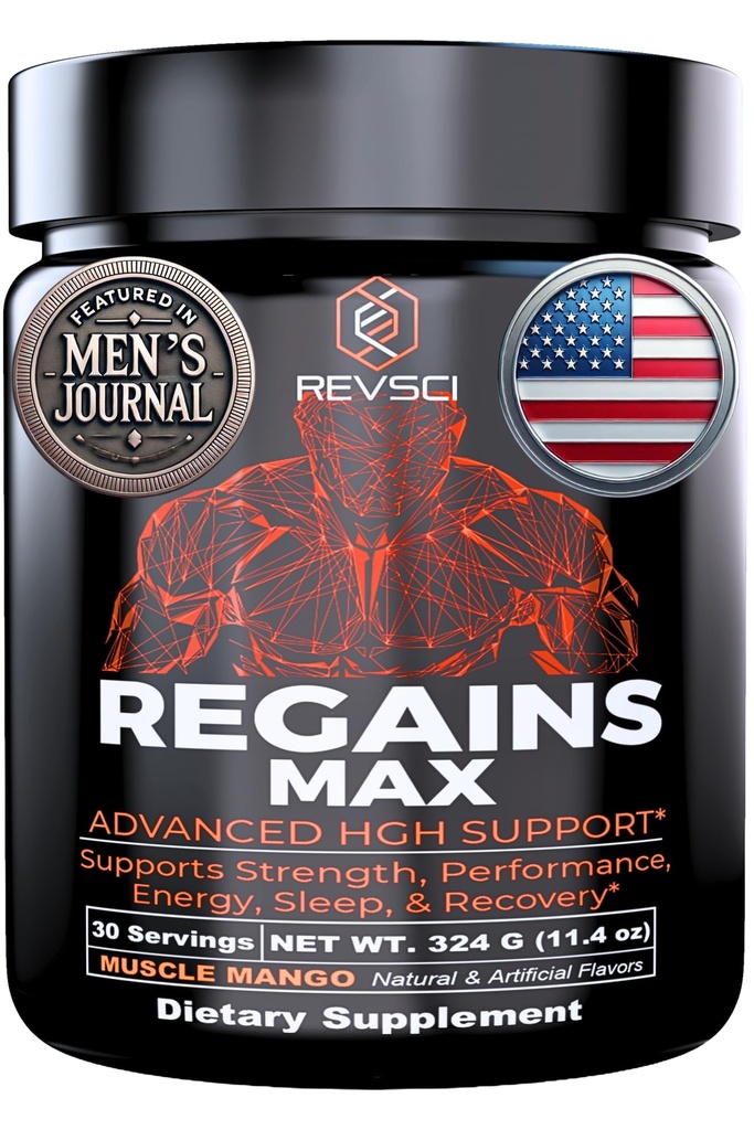 HGH Ergänzungen für Männer und Frauen, REVSCI Regains Max Amino Acids Supplement, Post Workout Recovery Powder, Anabolic Muskel Erholung & Muskelaufbau für Männer, HGH Human Growth Hormone Booster Supplement