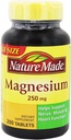 Oxyde de magnésium de nature 250 mg, supplément alimentaire pour le soutien musculaire, 200 comprimés (paquet de 3)