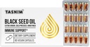Tasnim Black Seed Oil Organic Cold Pressed Capsules 100% Pure Cold-Pressed Black Cumin Seed Oil Nigella Sativa für Immununterstützung, Joint Comfort und Vitality