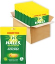 HALLS Verteidigung sortierte Citrus Vitamin C Tropfen, Nahrungsergänzung Tropfen, Economy Pack, 12 Taschen (960 Gesamttropfen)
