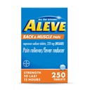 Aleve Rücken- und Muskelschmerzen Relief Naproxen Natriumtabletten, Schmerzlinderung & Fever Reducer, Medizin für Körper, 250 Zähler