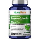 NusaPure Gymnema Sylvestre 50:1 Extrakt, 250 mg Equivalent zu 12.500mg Pro Vegan Caps - 150 Count (Non-GMO, Vegan, Bioperine)