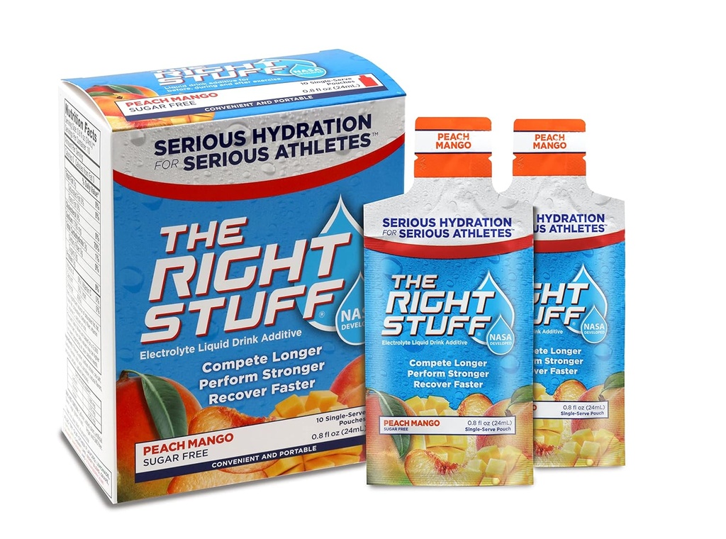 Le concentré de boisson électrolyte de droite - 10 boite de poche - Peach Mango