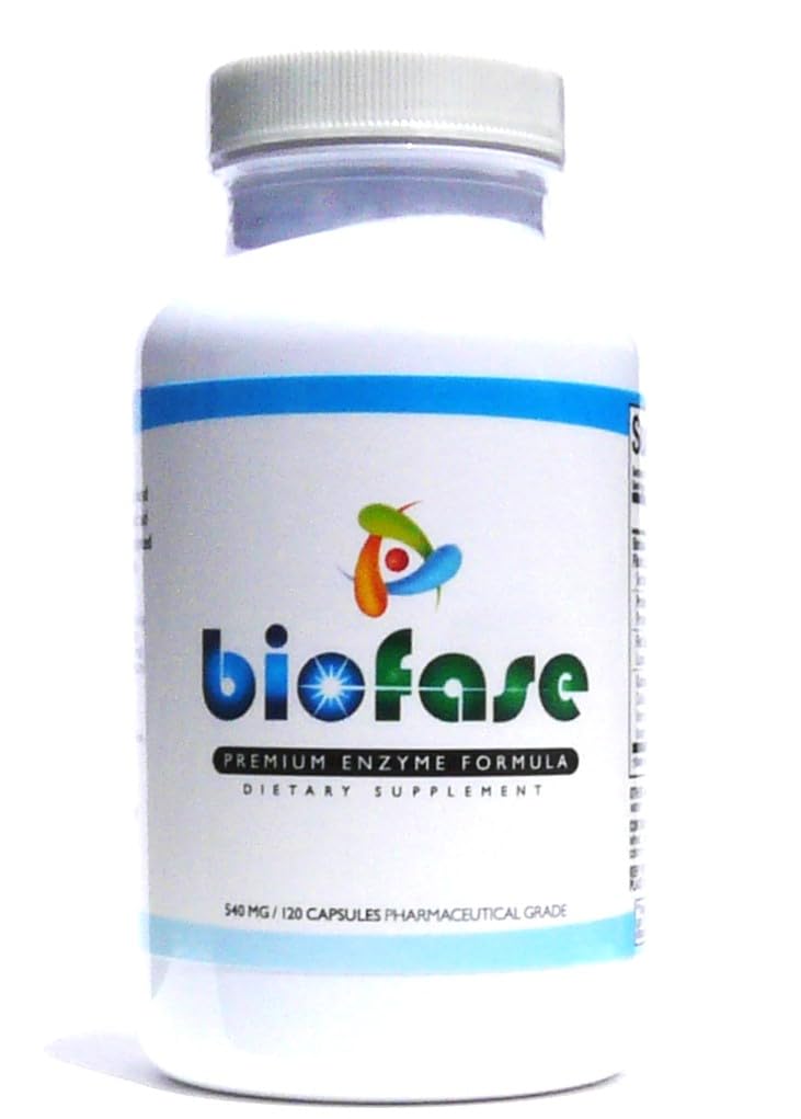 Biofase-Premium-Enzyme-Formula 120 Kapseln - Biofilm Defense & Digestion - Systemische Enzyme zur Unterstützung der Darmgesundheit - Keine Füllstoffe!