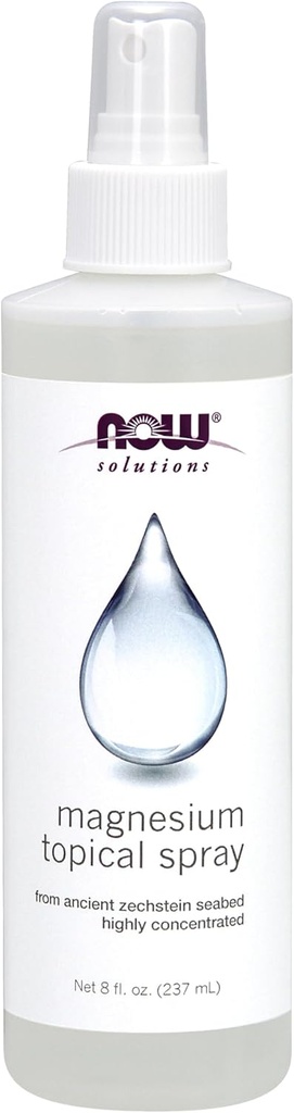 NOW Foods Solutions, Magnesium Topical Spray, aus dem alten Zechstein Meeresboden, hochkonzentriert, 8 Fl Oz (Pack von 1)
