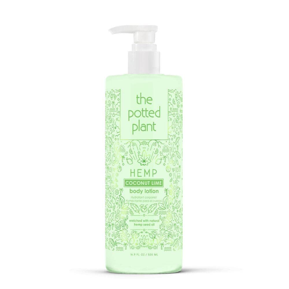 Coconut Lime Body Lotion Hemp Seed Oil THC-Free Vegetable Collagen Vitamin E 16.9 oz