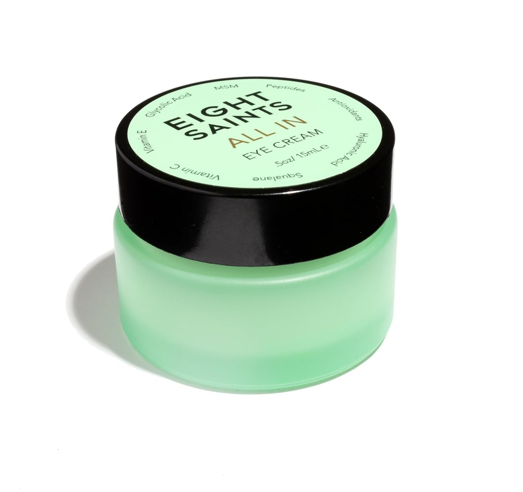 Huit Saints soins de la peau tout en crème pour les yeux, naturel et biologique anti-vieillissement sous la crème pour réduire les puffines, les rides et les sacs sous les yeux, les cercles sombres sous le traitement des yeux, 0.5 Ounces