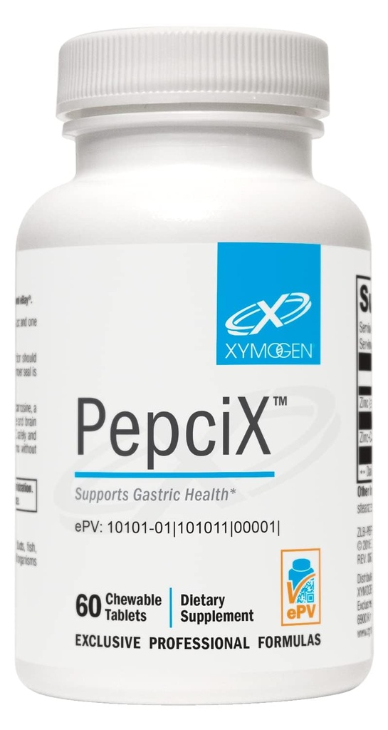 XYMOGEN PepciX - Zink-Ergänzungen - Zink L Carnosin-Ergänzung zur Unterstützung von Gut Gesundheit und Verdauungsgesundheit - Säure Reflux Medizin + Gut-Unterstützung (60 Tabletten)