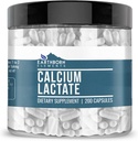 Erdnährstoffe Calcium Lactat (200 Kapseln) Calciumergänzung