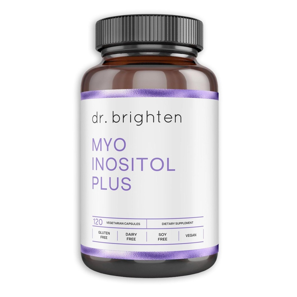 Dr. Brighten Myoinositol Plus - Doctor Formulierte Ratio von Myo- und D-Chiro-Inositol zu unterstützen PCOS Symptome, Hormon Balance, Gesunde Ovarian Funktion, und regelmäßige Menstruationszyklen
