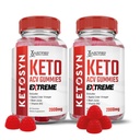 Justified Laboratories (2 Pack Ketosyn Keto ACV Gummies Extreme 2000MG Ketosyn Keto Gummies Apfelessig mit Granatapfel-Essig-Pulver B12 Vegan Non GMO 120 Gummys