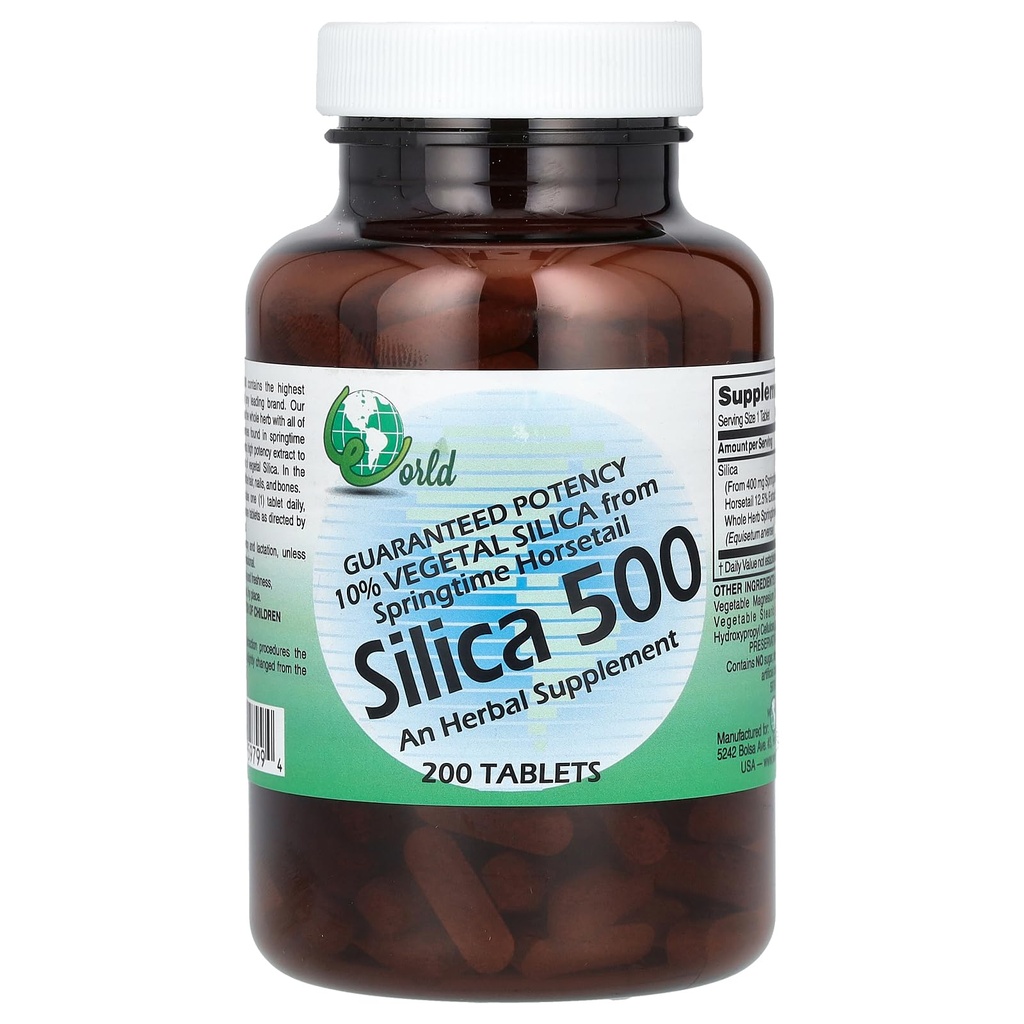 Welt Organics Silica 500Mg Tabs 200