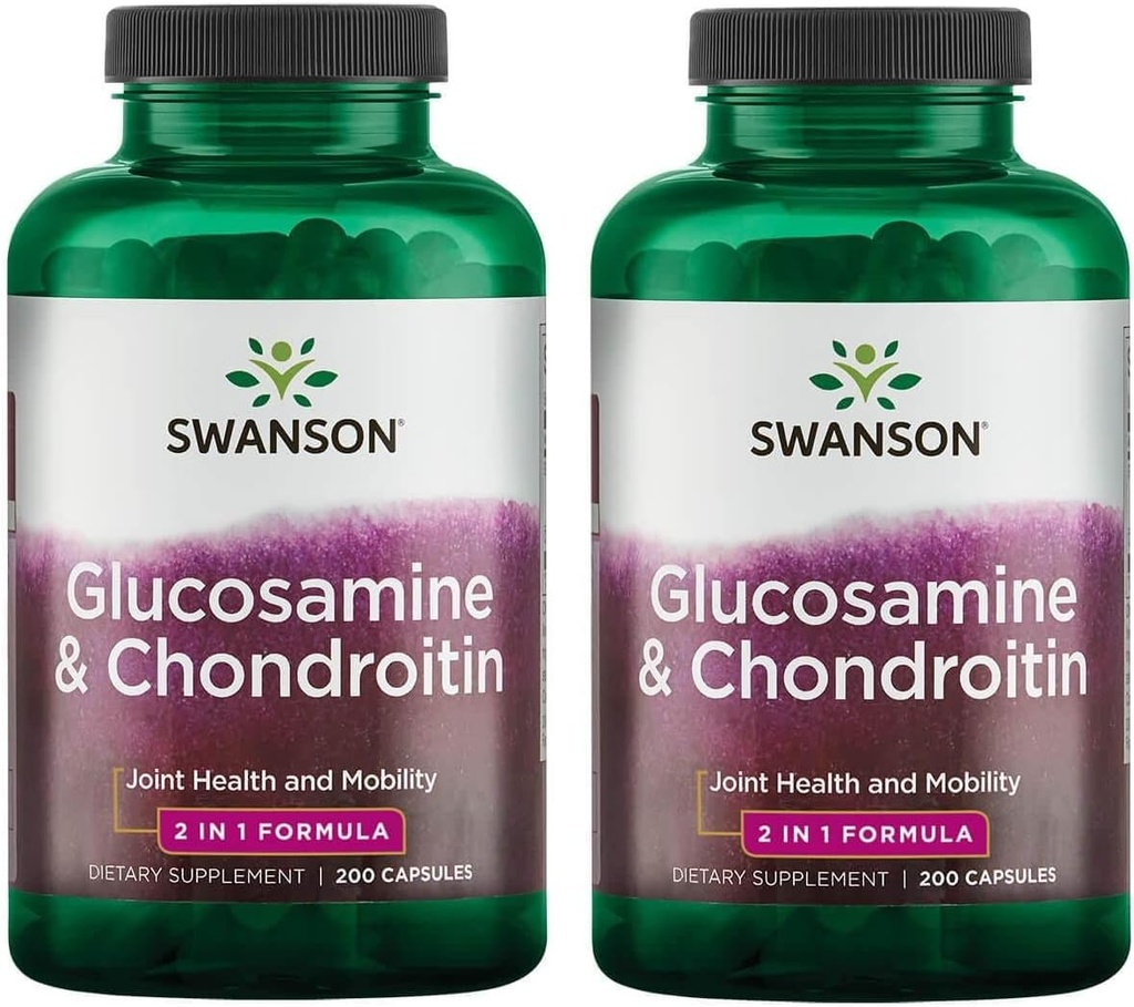 Swanson Glucosamine & Chondroitin Combo 500/250 Milligramme 200 Kapseln (2 Packung)