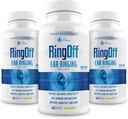 Ring Off (180 Caps) – Tinnitus Relief für Ringen Ohren, Klarer Tinnitus Quieting Ohrring Relief & Restoring Inner Peace, Ginkgo Biloba, Zink Picolinate & More – Effektive Hörgeräte