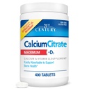 Vitamine des 21. Jahrhunderts Calcium Citrate Plus D3 Maximale Tabletten, 400 Zähler