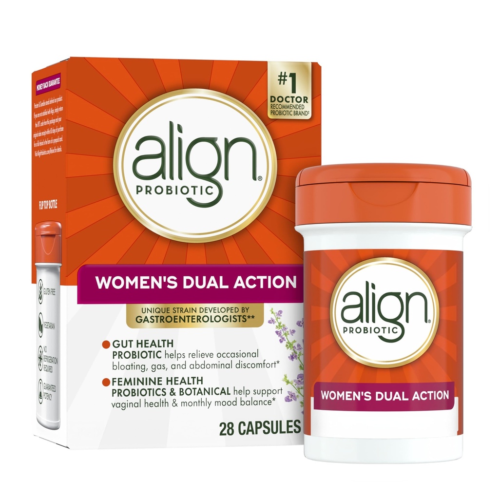 Align Probiotic, Womens Dual Action, Vaginal Probiotics for Women, Womens Probiotic for Vaginal Health Support, mit Probiotics for Digestive Health, 28 Probiotische Kapseln