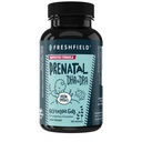 Freshfield Prenatal Vegan Omega 3 DHA: Durable, sans carrageenan, testé par une tierce partie, bouteille compostable, neutre de carbone. Soutient le coeur, le cerveau, la santé articulaire