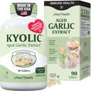 Maxi Health Kyolic Organic Knoblauch Supplement - Kosher Knoblauch Tabletten mit Kyolic Aged Knoblauch Extrakt für Immununterstützung - Vegetarische Knoblauch Pillen (90 Count)