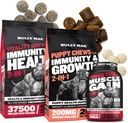 Bully Max Dog Vitality Chews, Muscle Builder Tabs (60 Tabs) & Welpen Chews Bundle – Tägliche Hundeergänzungen für Muskelunterstützung, Immungesundheit und vollständige Ernährung für Welpen, Erwachsene und Senioren