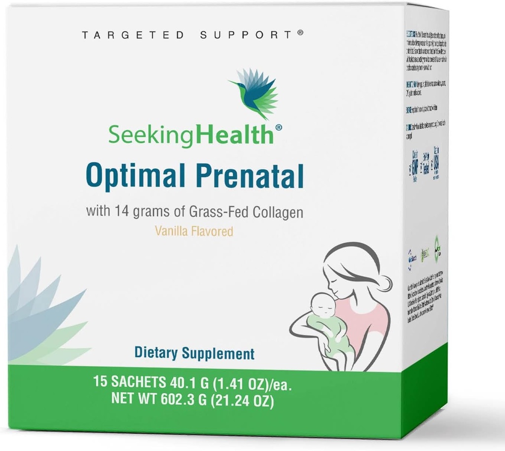 Suche nach Gesundheit Optimale Pränatal mit Kollagen, Frauen Multivitamin mit B12, L-5-MTHF, Choline, Methylierungsunterstützung, Unterstützt Fruchtbarkeit und Empfängnis durch Schwangerschaft und Stillen (15 Servierungen)