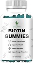Gommies de biotine, cheveux, peau et ongles Gommies - soutient les cheveux sains - Vitamines de biotine végétalienne pour les femmes et les hommes (1)