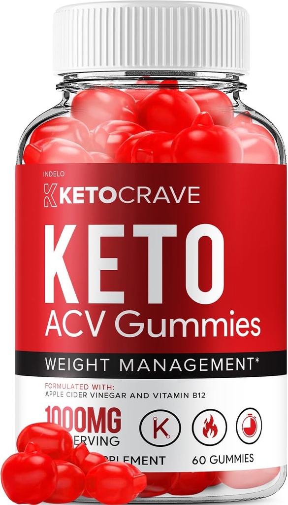 Crave Keto ACV Gummies - Advanced Formula Crave Keto Plus ACV Weight Management Gummis Apfelessig Crave ACV Gummies Nahrungsergänzungsmittel Bewertungen Männer Frauen (60 Gummi)