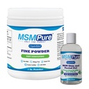 KALA HEALTH MSMPure MSM Fine Powder 1lb und MSM Gel mit Bio Aloe 8oz Bundle