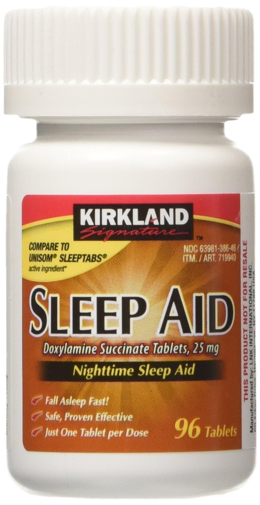 Kirkland Signature aide au sommeil nocturne 25mg - 96 comprimés