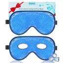 Masque d'oeil de refroidissement BeeVines, 2 Pack XL Jumbo Taille Gel Gel Masques d'œil pour Yeux Puffy Face, Masque d'oeil de glace, Compresseur froid et chaud, Pack de glace congelé pour chirurgie post-oculaire et allergies (Navy Blue)