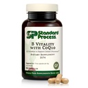 Vitalité standard du procédé B avec Coq10 - Supplément santé cellulaire avec biotine, vitamine B12 et folate - végétalien, sans gluten et non-laiteux - 90 capsules (30 portions)