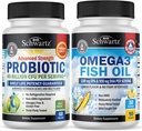 Triple force Oméga 3 huile de poisson softgels (1 mois d'approvisionnement) Plus 40 milliards UFC Supplément probiotique quotidien (1 mois d'approvisionnement)