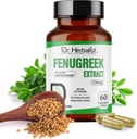 Dr. Herbalist Fenugreek Extract 350mg - 60 Kapseln| Non-GMO | Fasting Absorbing | Vegetarisch