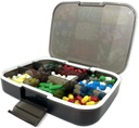 Grand organisateur de pilules, 7.7x5.7" Travel Vitamine Box Lightproof 9 Compartiments Portable Pill Cases Suppléments Distributeur Moisture Proof Pill Holder
