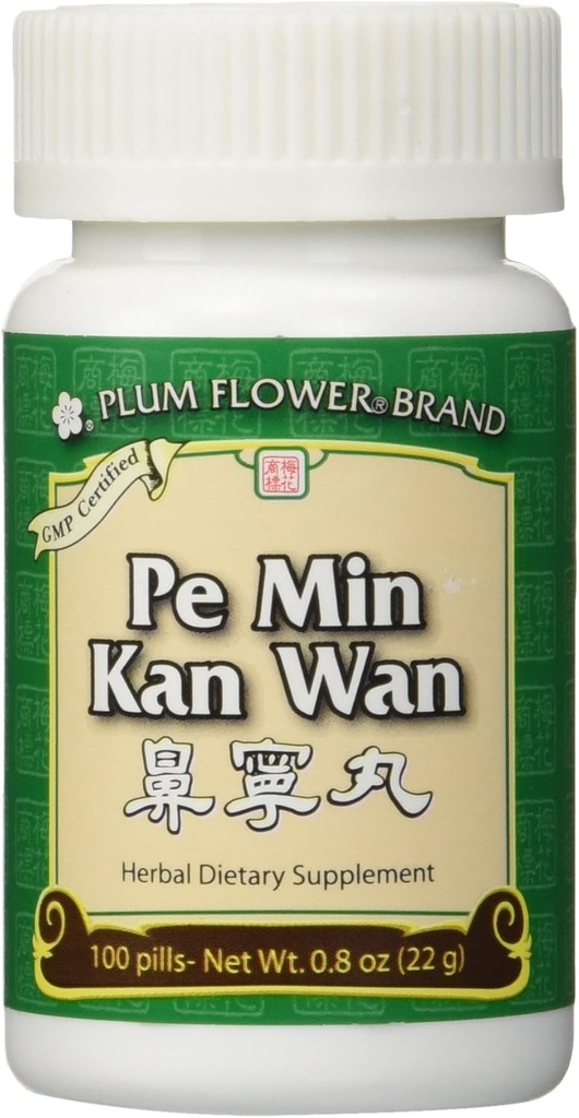 Pe Min Kan Wan (Nose Allergy Pillen), 100 ct, Plum Flower