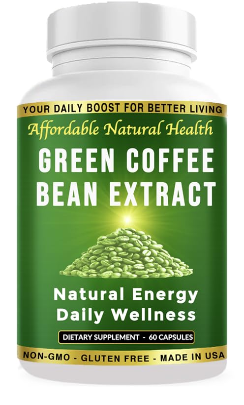 Heaven's Gate Green Coffee Bean Extract, 100% reine grüne Kaffeebohnenkapseln, 50% Chlorogenic Säure, 10.000 mg, 60 Kapseln, 2 Monate Versorgung, Non-GMO und Gluten frei, traditionelle Kräuterergänzung