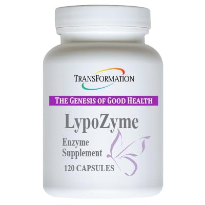 TRANSFORMATION THE GENESIS of GOOD HEALTH LypoZyme Enzymergänzung, Advance Lipase Enzym Blend für gesunde Verdauung & Nährstoffabsorption, Non-GMO,120 Cap