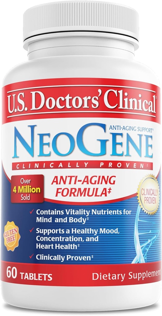 Médecins des États-Unis (anciennement) GH3 cliniquement prouvée Supplément de soutien au vieillissement avec des nutriments pour soutenir l'humeur, la cognition, la santé cardiaque, le soutien antioxydant [1 mois - 60 ct.]