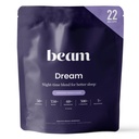 Beam Dream Sleep Powder, L-Theanine, Apigenin, Reishi et Magnésium, troisième partie testé aide et supplément de sommeil naturel pour le sommeil profond, relaxation et récupération, soutien de sommeil naturel, 22 portions