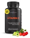 Livingood Daily Vitamin C Supplement, 3-in-1 Ganzes Lebensmittelbasiertes Vitamin C mit Acerola &amp; Amla Fruit Extracts und Citrus Bioflavonoids für Immununterstützung, Vegan, Glutenfrei, Non GMO, 60 Kapseln